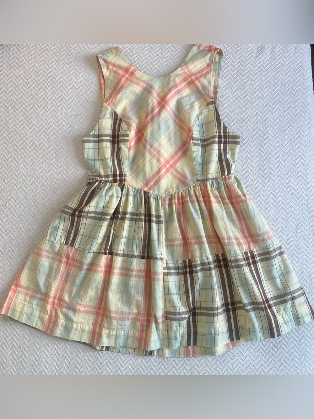 LyreBird Cotton Plaid Mini Nap Dress